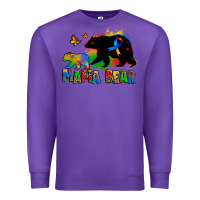 Purple mama bear autism Premium Sweatshirt - Zillion Design Studio
