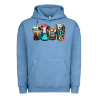 Pigment Pebble Blue Baby calf coffee cups Urban Hoodie - Jasminsmagicworld