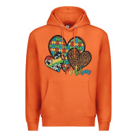 Carrot autism hearts leopard cowhide Premium Hoodie - Artiststas