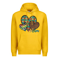 Lemon autism hearts leopard cowhide Premium Hoodie - Artiststas