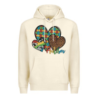 Sandshell autism hearts leopard cowhide Premium Hoodie - Artiststas