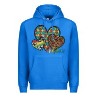 True Royal autism hearts leopard cowhide Premium Hoodie - Artiststas