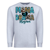 Heather Grey mama of drama boy mom Premium Sweatshirt - Zillion Design Studio