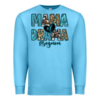 Ocean Blue mama of drama boy mom Premium Sweatshirt - Zillion Design Studio