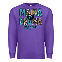 Purple mama of drama boy mom Premium Sweatshirt - Zillion Design Studio