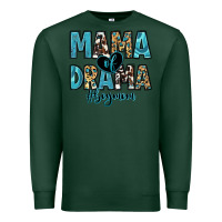 Sports Green mama of drama boy mom Premium Sweatshirt - Zillion Design Studio