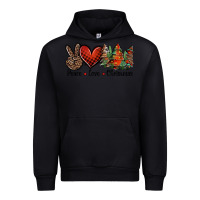 Peace Love Western Christmas Trees Urban Hoodie | Teevron