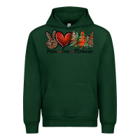 Forest Green Peace love western christmas trees Urban Hoodie - Jasminsmagicworld