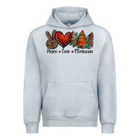 Heather Grey Peace love western christmas trees Urban Hoodie - Jasminsmagicworld