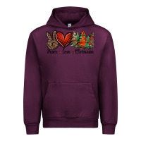 Mauve Wine Peace love western christmas trees Urban Hoodie - Jasminsmagicworld