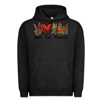Pigment Black Peace love western christmas trees Urban Hoodie - Jasminsmagicworld