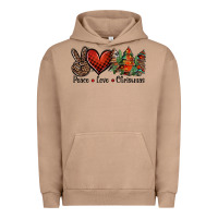 Pigment Burro Peace love western christmas trees Urban Hoodie - Jasminsmagicworld