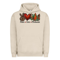 Pigment French Oak Peace love western christmas trees Urban Hoodie - Jasminsmagicworld