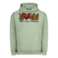 Pigment Oil Green Peace love western christmas trees Urban Hoodie - Jasminsmagicworld
