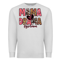 Dove Grey mama of drama girl mom Premium Sweatshirt - Zillion Design Studio