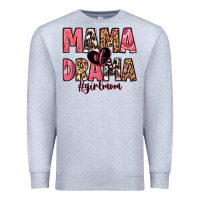 Heather Grey mama of drama girl mom Premium Sweatshirt - Zillion Design Studio