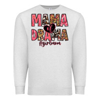 Oatmeal Heather mama of drama girl mom Premium Sweatshirt - Zillion Design Studio