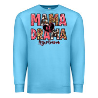 Ocean Blue mama of drama girl mom Premium Sweatshirt - Zillion Design Studio