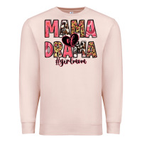Pale Pink mama of drama girl mom Premium Sweatshirt - Zillion Design Studio