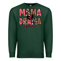 Sports Green mama of drama girl mom Premium Sweatshirt - Zillion Design Studio