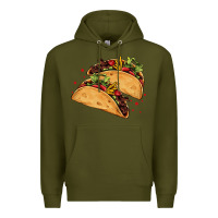 Army Green mexican taco's Premium Hoodie - AdoDesignShop