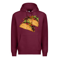 Burgundy mexican taco's Premium Hoodie - AdoDesignShop