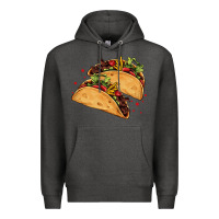 Charcoal Heather mexican taco's Premium Hoodie - AdoDesignShop