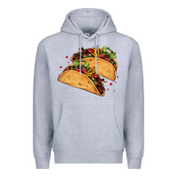 Heather Grey mexican taco's Premium Hoodie - AdoDesignShop