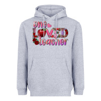 Heather Grey one loved teacher Heavyweight Hoodie - RanaPortraitStore