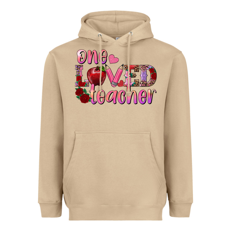 One Loved Teacher Heavyweight Hoodie by RanaPortraitStore | Teevron