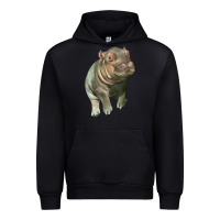 Black baby hippo Urban Hoodie - LillyAllenDesigns