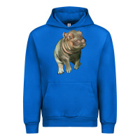 Cobalt baby hippo Urban Hoodie - LillyAllenDesigns
