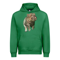 Emerald baby hippo Urban Hoodie - LillyAllenDesigns