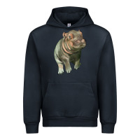 Navy baby hippo Urban Hoodie - LillyAllenDesigns