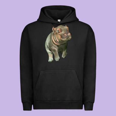 Baby Hippo Urban Hoodie Designed By Lillyallendesigns