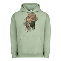 Pigment Oil Green baby hippo Urban Hoodie - LillyAllenDesigns
