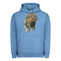 Pigment Pebble Blue baby hippo Urban Hoodie - LillyAllenDesigns