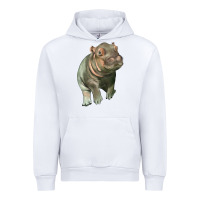 White baby hippo Urban Hoodie - LillyAllenDesigns