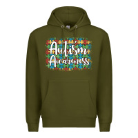 Autism Awareness Puzzle Background Premium Hoodie | Teevron