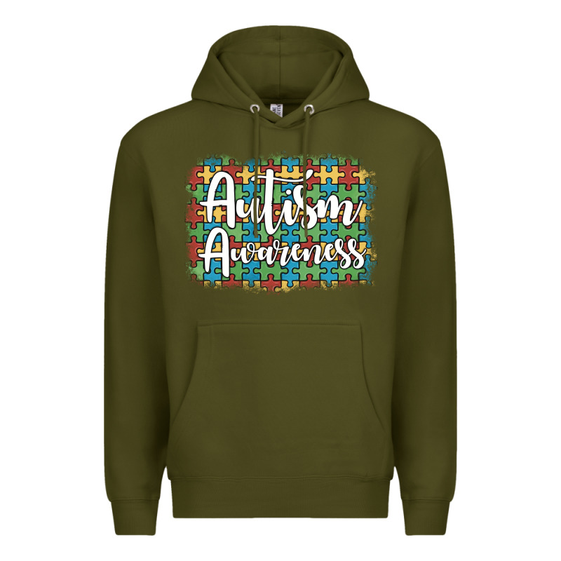 Autism Awareness Puzzle Background Premium Hoodie by Artiststas | Teevron