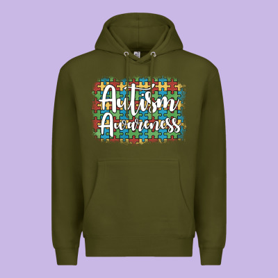 Autism Awareness Puzzle Background Premium Hoodie Designed By Artiststas