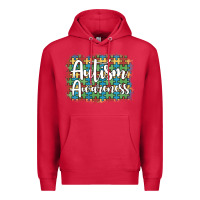 Cardinal autism awareness puzzle background Premium Hoodie - Artiststas