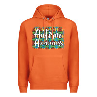 Carrot autism awareness puzzle background Premium Hoodie - Artiststas