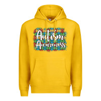 Lemon autism awareness puzzle background Premium Hoodie - Artiststas