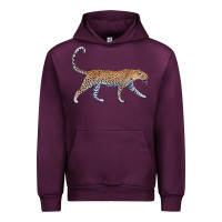 Mauve Wine leopard Urban Hoodie - LillyAllenDesigns