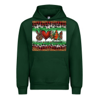 Forest Green Peace Love Christmas Trees Urban Hoodie - Jasminsmagicworld
