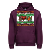 Mauve Wine Peace Love Christmas Trees Urban Hoodie - Jasminsmagicworld