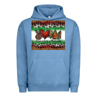 Pigment Pebble Blue Peace Love Christmas Trees Urban Hoodie - Jasminsmagicworld