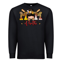 Black mom of both baseball and softball messy bun Premium Sweatshirt - Zillion Design Studio
