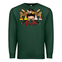 Sports Green mom of both baseball and softball messy bun Premium Sweatshirt - Zillion Design Studio